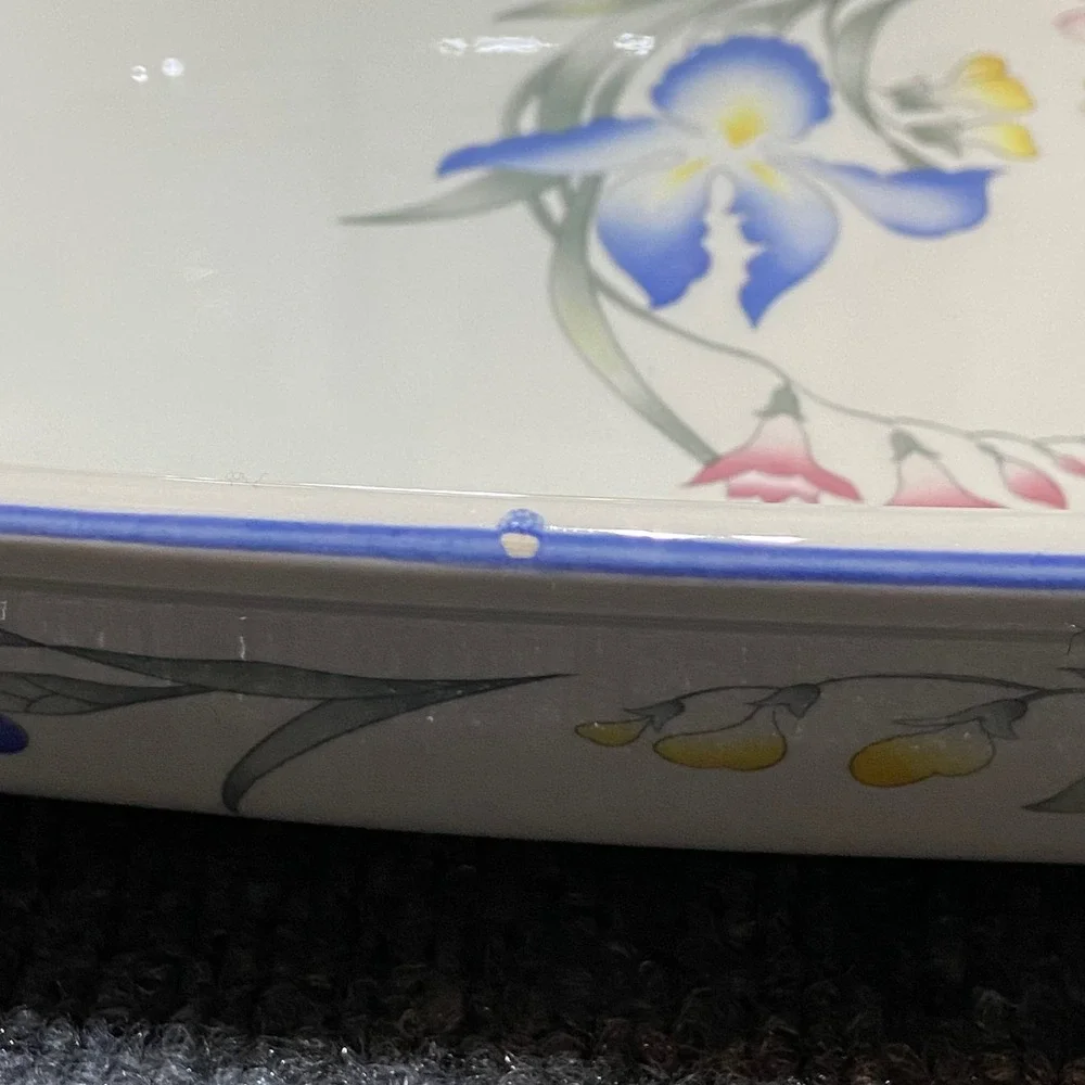 Villeroy & Boch Vilbofour Riviera Rectangular Baking Dish Floral Porcelain 11 in